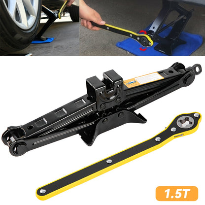 Cric a forbice per auto, 33.5 Cm per emergenza e cambio ruota – vista dettagliata 4