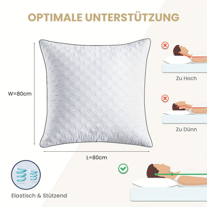 Cuscino cervicale, 80×80CM per supporto cervicale e riposo – vista dettagliata 10