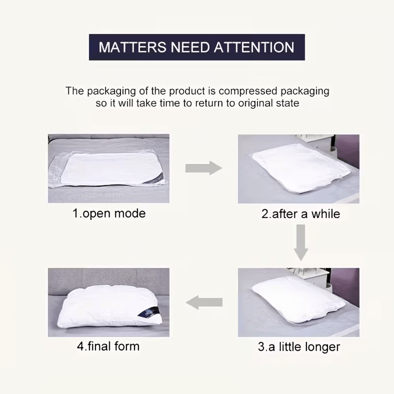 Cuscino da letto, Bianco-2 Pezzi-A per letto – vista dettagliata 9