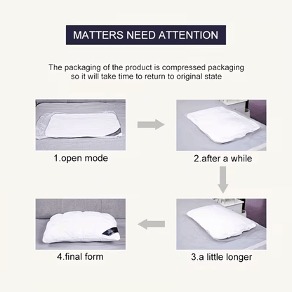 Cuscino da letto, Bianco-2 Pezzi-A per letto – vista dettagliata 9