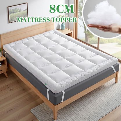 Coprimaterasso Premium Mr. Tree 1100GSM - Ultra Morbido e Soffice, Traspirante e Confortevole per Tutti gli Anni, Rivestimento 100% Microfibra con Cinghie Elastiche Resistenti, Topper per Letto con Sostegno a Letto e Essenziali per la Biancheria da Letto