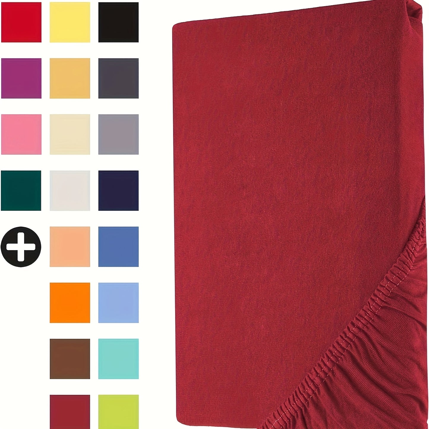 Lenzuolo con Angoli 100% Jersey, con Angoli Elastici e Volant da 30cm, Lenzuolo Ipoallergenico e Traspirante, Adatto per Materassi da 90x200 a 200x220, Lenzuolo con Angoli 100% Jersey, Lenzuolo con Angoli King Size, Lenzuolo con Angoli con Tasca Profonda,