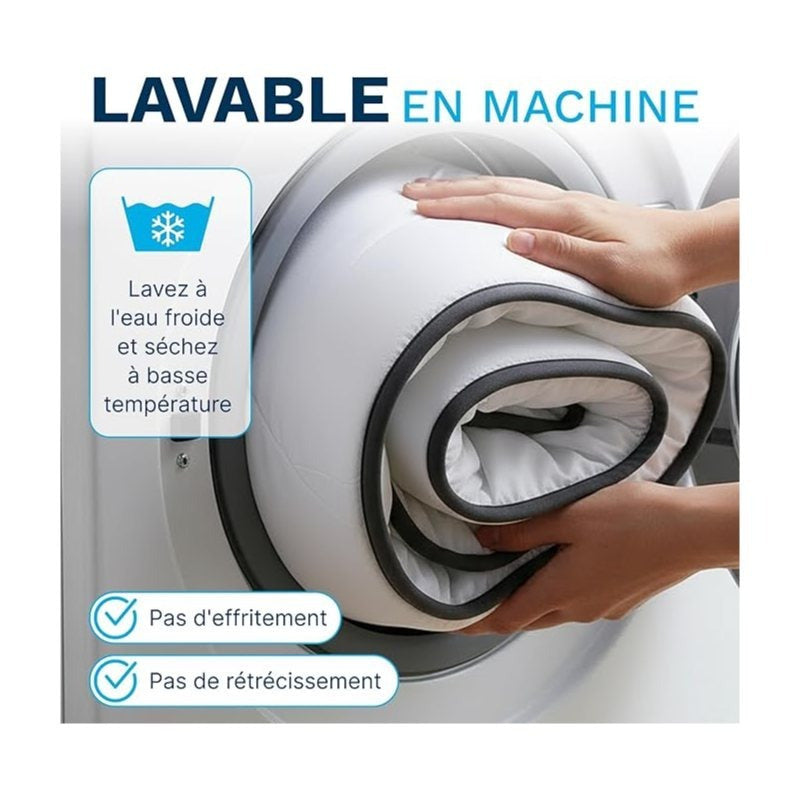 Materasso Cloud 600 Gsm Morbido e Traspirante in Fibre Vergini - Tessuto Morbido e Piacevole al Tocco, Design Ondulato Confortevole, Cinghie di Retenzione Elastiche, Lavabile in Lavatrice