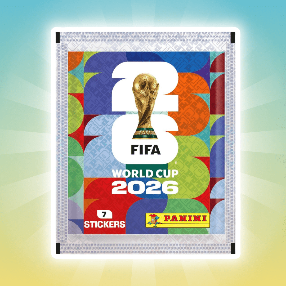 Scatola di latta con tasche per adesivi FIFA World Cup 2026 – Scatola di metallo con 8 tasche per adesivi