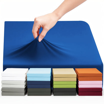 Lenzuolo con angoli elastici 1 pz in jersey di cotone bambù, lenzuolo con angoli elastici in misto cotone jersey, lenzuolo con angoli elastici/coprimaterasso/copriletto con angoli elastici su tutto il perimetro, realizzato in morbido e traspirante materia
