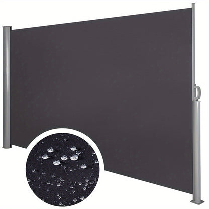 Tenda Laterale Parasole, 160X300Cm/180X300Cm/200X300Cm Protezione Solare, Schermo Privacy, Protezione Vento, per Balcone, Terrazza, Giardino, Grigio/Grigio Scuro