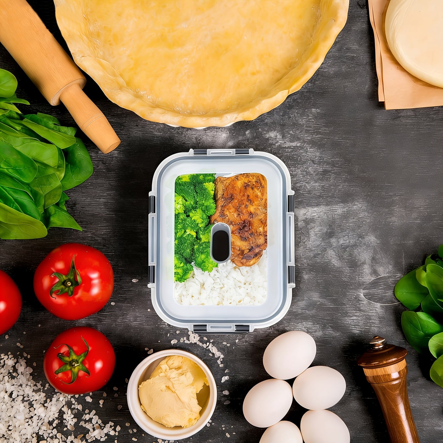 Contenitori Ermetici per Alimenti con Coperchi 6pz 1040ml - 6pz 800ml, Contenitori in Vetro per Preparazione Pasti, Contenitori Riutilizzabili, Contenitori in Vetro con Coperchi, Contenitori per Alimenti