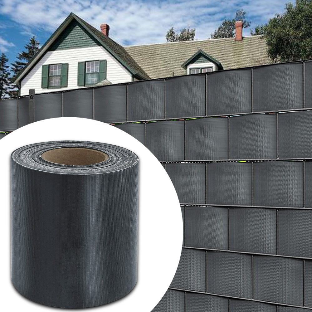 Striscia per recinzione privacy 35m-140m con clip, schermo privacy per recinzioni, striscia privacy da giardino per esterni, recinzione decorativa grigio scuro per giardini, 450g/m², facile da installare, schermo di protezione della privacy, parasole, ada