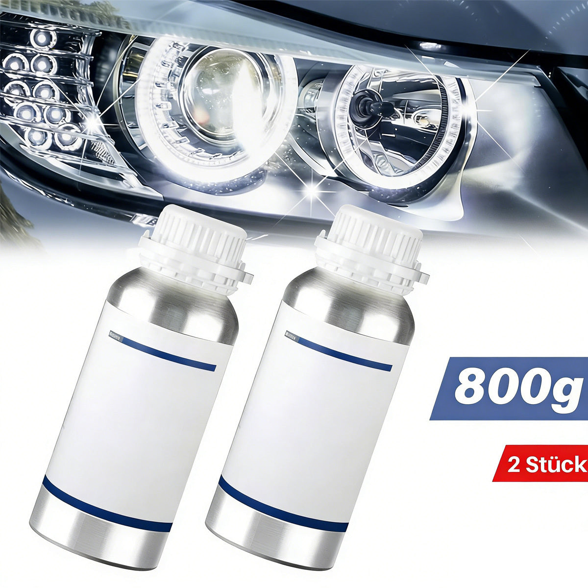 2 pezzi Rivestimento Fari Blu Ghiaccio Liquido 800G Riscaldamento Fari Rimontaggio Nebbia