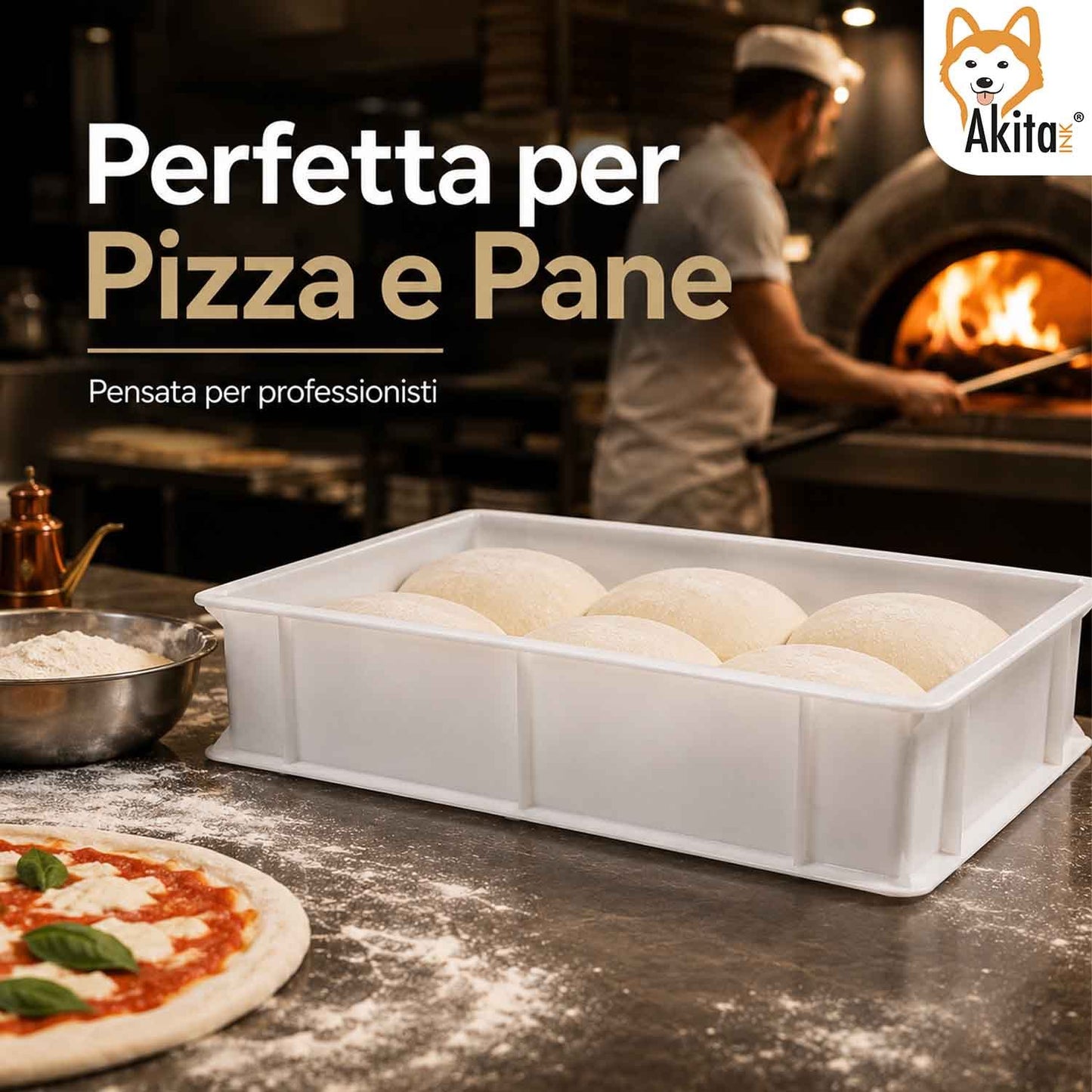 Cassetta Lievitazione Pizza e Pane portaimpasto con Coperchio
