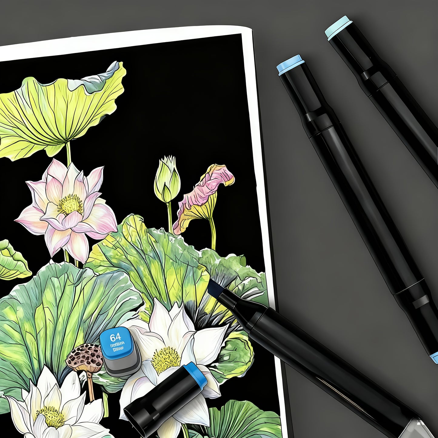 262pz Pennarelli Artistici, Matite da Disegno a Doppia Testa per Adulti Artisti che Schizzano, Disegno Rapido, Colorazione, Evidenziazione, Illustrazione, Design di Anime, Set di Pennarelli per Schizzi d'Arte