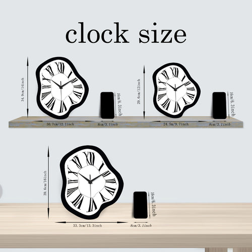 Orologio da Parete Moderno Astratto in Legno Sciolto - Design Contemporaneo Bianco e Nero, 30.48-40.64 cm Orologio al Quarzo Silenzioso Irregolare a Batteria per Soggiorno, Ufficio, Camera da Letto, Decorazione Galleria - Regalo Ideale per Arredamento Mod
