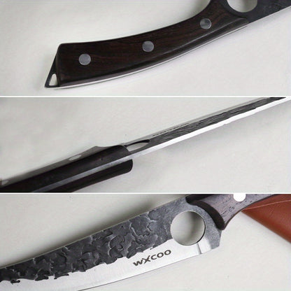 1 pz Coltello da disosso da cucina con fodero, coltello da frutta, coltello per sbucciare, coltello per frutta, verdura, pesce, carne, coltello da macellaio, coltello da taglio professionale, coltello da chef affilato, coltello da barbecue, coltello multi