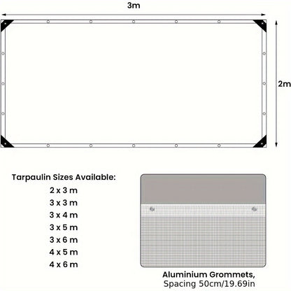1 pz telone impermeabile con occhielli 140 g/m² realizzato in PE di alta qualità, antistrappo, durevole, anti-ultravioletti, resistente alle intemperie, tessuto per serre, telone con quattro angoli rinforzati con piastra in PP, facile da installare, varie