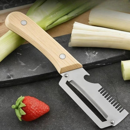 Set da 3 pezzi pelapatate e affettatrice premium in acciaio inossidabile, coltelli da cucina multifunzionali per sbucciare patate e tritare cavolo, utensili da cucina domestici essenziali