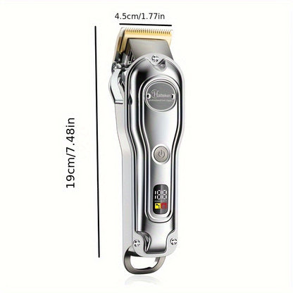 HATTEKER Tagliacapelli con Barbiere in Tessuto Professionale, Regolabarba, Clipper per Capelli, Barbiere Ricaricabile USB, Trimmer Elettrico Senza Fili per Uomo