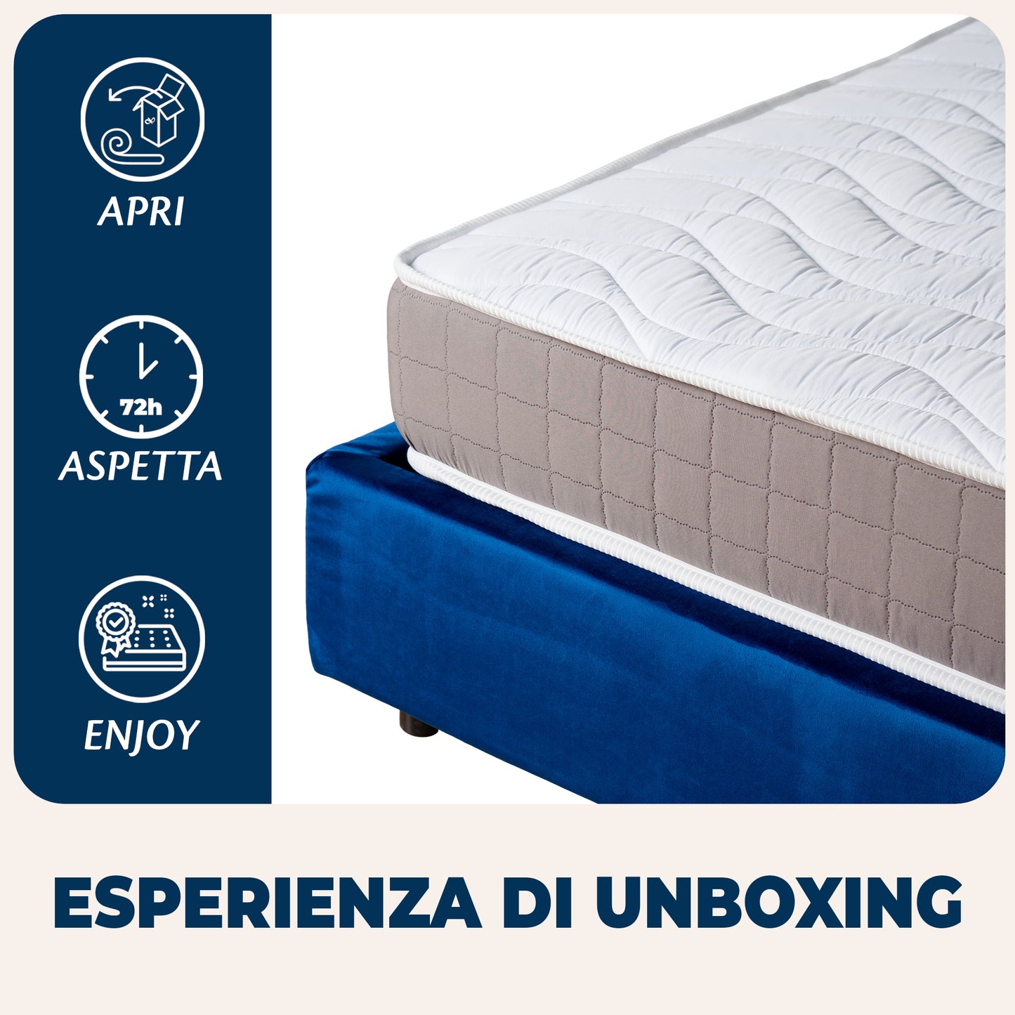 Materasso Matrimoniale Una Piazza e Mezza Singolo 80x190 90x190 90x200 120x190 120x200 140x190 140x200 150x190 150x200 160x190 160x200 180x190 180x200 200x200 Letto Foam King Size