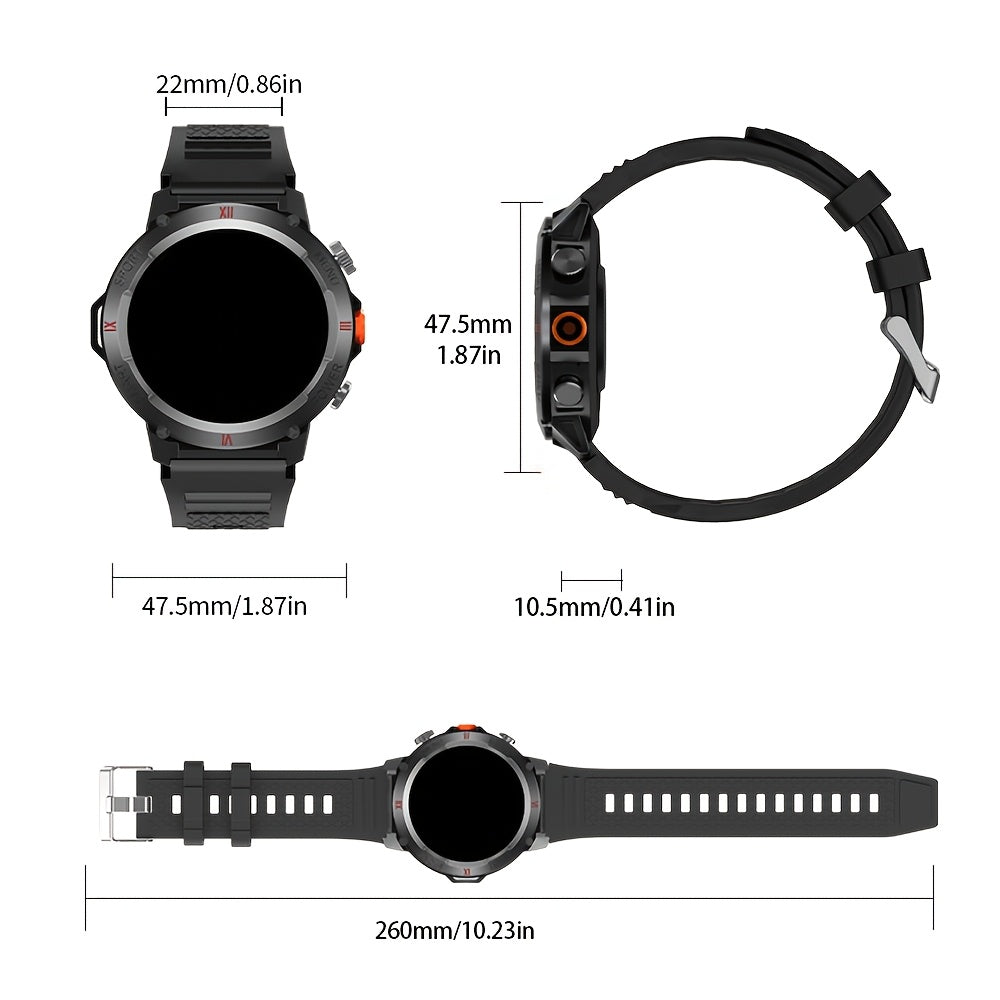 GWENLAND 2024 Smartwatch Avanzato | Oltre 100 Modalità Sportive, Altimetro LED, Previsioni Meteo, Schermo TFT, Corpo in Lega, Cinturino in Silicone - Regalo Perfetto per Appassionati di Outdoor