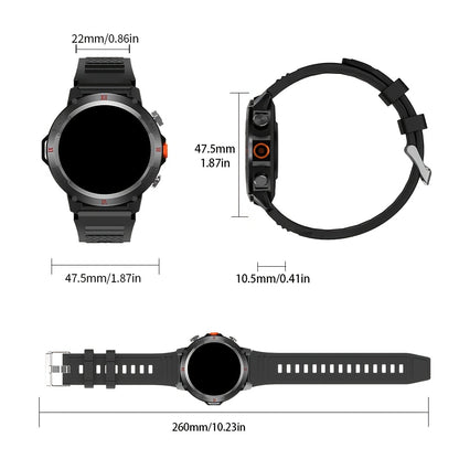 GWENLAND 2024 Smartwatch Avanzato | Oltre 100 Modalità Sportive, Altimetro LED, Previsioni Meteo, Schermo TFT, Corpo in Lega, Cinturino in Silicone - Regalo Perfetto per Appassionati di Outdoor