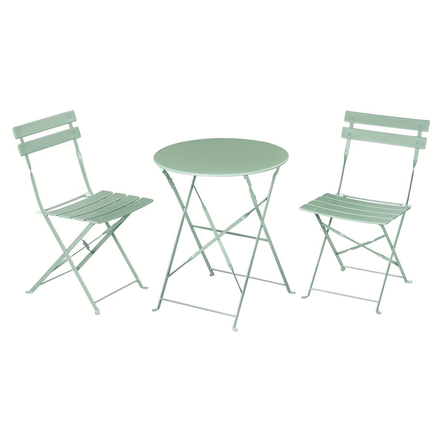 Set di arredi da giardino 3 pezzi, 1 tavolo, 2 sedie, arredi da giardino, sedia da campeggio per terrazza, sedia da pesca pieghevole con schienale, sedia da giardino con pedale per i piedi, sedia da sole, resistente, set di arredi da terrazza da giardino,