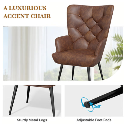 Poltrona Lounge, Poltrona a Braccio Stile Scandivano, Elegante Poltrona Imbottita da Tavolo da Trucco, con Gambe in Metallo, Poltrona per Soggiorno, Camera da Letto, Carico Massimo 150 Kg