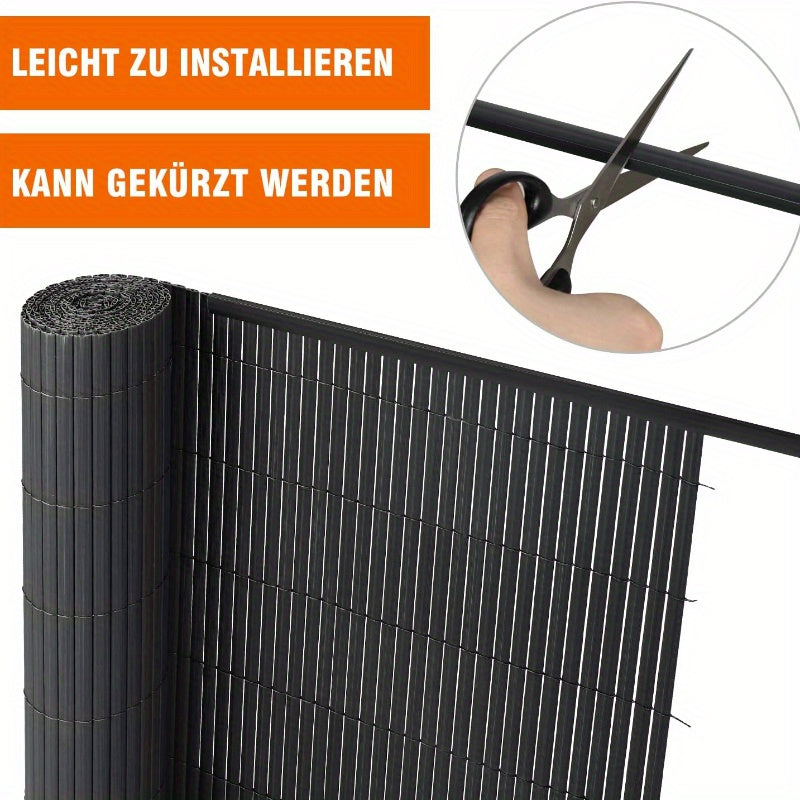 Profilo copertura per recinzione in PVC, 5 pezzi X 1M, progettato come accessorio di protezione per schermi privacy in PVC. Ogni profilo è lungo 1M, disponibile in confezione da 5. Resistente, resistente alle intemperie e facile da installare, ideale per
