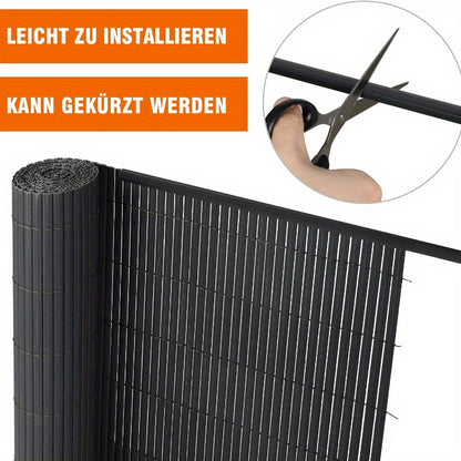 Profilo copertura per recinzione in PVC, 5 pezzi X 1M, progettato come accessorio di protezione per schermi privacy in PVC. Ogni profilo è lungo 1M, disponibile in confezione da 5. Resistente, resistente alle intemperie e facile da installare, ideale per