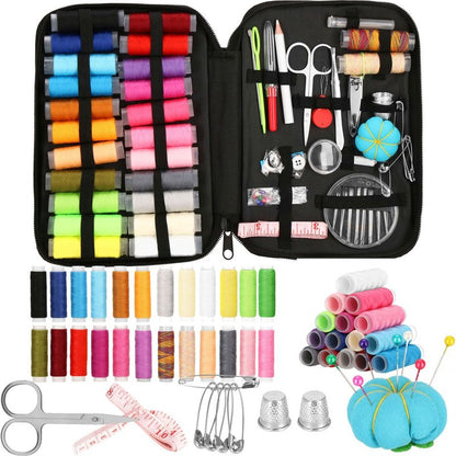 Kit per cucire con accessori Set di fili XL Aghi Misuratore + Custodia