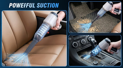 Aspirapolvere per Auto Senza Fili Portatile e Potente - Forte Aspirazione, Ricarica USB, Leggero e Portatile, 7 Accessori Combinati per Uso Multiscena, Adatto per Cucina, Interni Auto, Camera da Letto, Pulizia Ufficio e Rimozione Efficiente della Polvere
