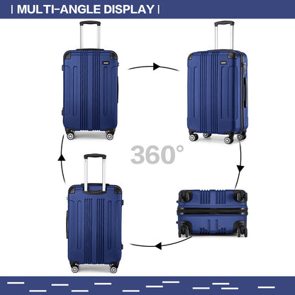 Valigia da imbarco 55x35x20cm a guscio rigido in ABS con trolley da viaggio, bagaglio a mano da cabina, 33L, regalo per Black Friday, Giorno del Ringraziamento, Natale