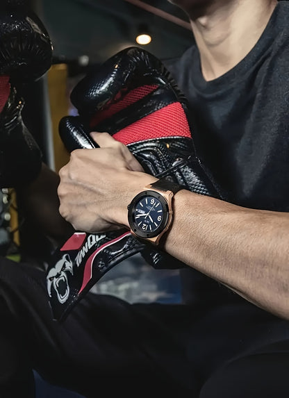 [I&W Carnival] Orologio Sportivo Meccanico da Uomo, Luminoso e Impermeabile con Vetro Finto Zaffiro, Regalo Ideale per le Vacanze