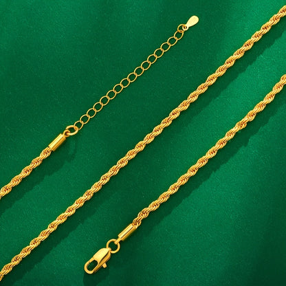 Collana da donna in argento 925, collana a catena, collana a catena intrecciata, regalo di San alla moda e facile, regalo di luna di miele per il Ringraziamento per lei, fornita con una confezione regalo boutique