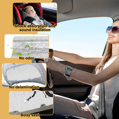 Sonnewelt tappeto acustico in alluminio e butile da 2,2 mm, 50 x 200 cm / 50 x 400 cm, autoadesivo antirimbombo, tappeto isolante acustico per auto, 1 m² / 2 m²
