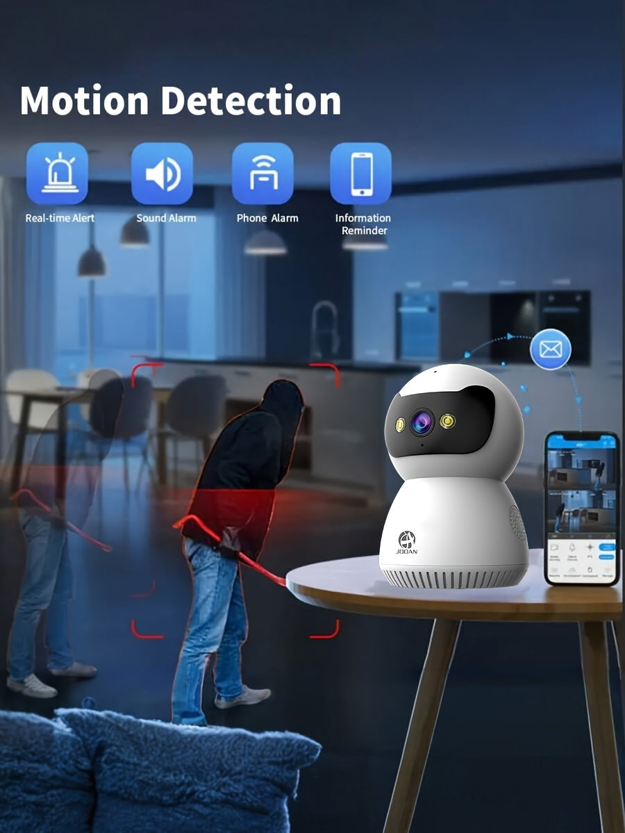 Telecamera WiFi 5G Dual-Band, Monitoraggio di Sicurezza Wireless Domestico 1080P - Telecamera di Sicurezza Allarme con Inseguimento Rotante a 355° e Visione Notturna, Controllo Remoto da Smartphone, Un Buon Assistente Domestico per Uso Interno, Telecamera