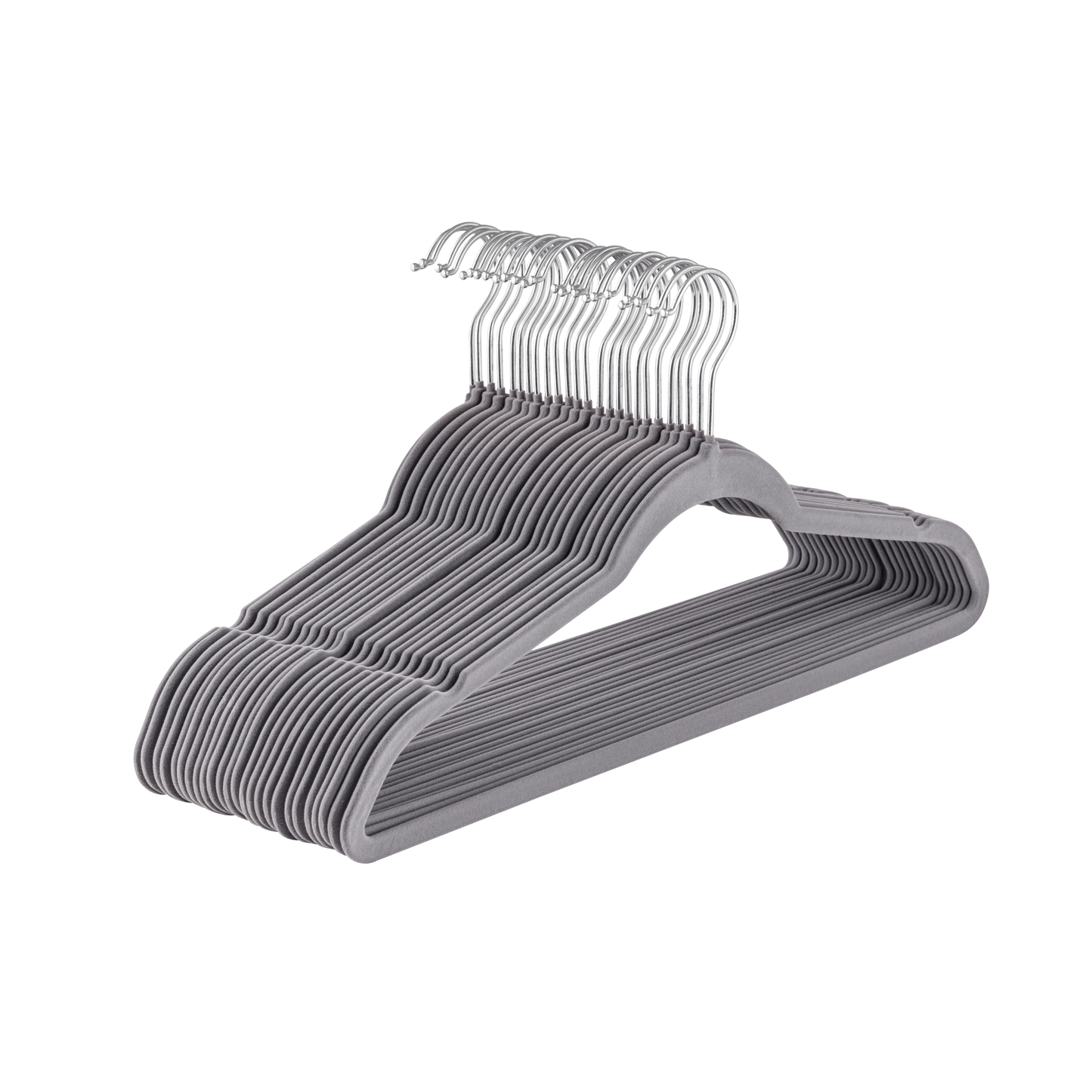 Baroni Home Grucce in Velluto Salvaspazio 44,5 cm – Appendiabiti Antiscivolo con Gancio in Oro o Argento – Design Elegante e Ultra Sottile, Ideali per Vestiti, Camicie, Cappotti – Alta Capacità di Carico – Set da 20 o 50 Pezzi per Organizzare al Meglio il