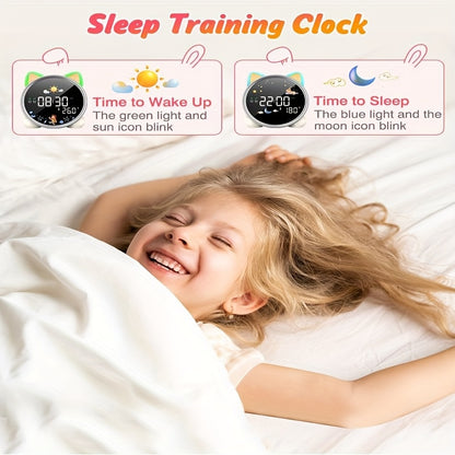 Sveglia Lemnoi per Bambini, Allenatore del Sonno per Ragazzi e Ragazze, Sveglia a Batteria per Bambini, Conto alla Rovescia, Funzione Snooze, 3 Livelli di Luminosità