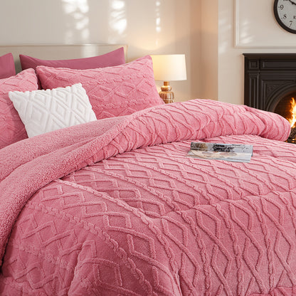 1 pz. Trapunta in Pile di Pelliccia Lussuosa - Biancheria da Letto Spessa, Calda e Ipoallergenica, Design Trapuntato Morbido per un Comfort Accogliente Tutto l'Anno, Trapunta Senza Copripiumino, Elementi Essenziali per la Camera da Letto, Comfort Domestic