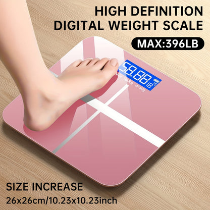 Bilancia Elettronica, 179,62 kg Bilancia Digitale da Bagno, Bilancia di Alta Precisione con Display LCD ad Alta Definizione e Visualizzazione della Temperatura (selezionabile tra KG e Libbre), Piattaforma Ultra Larga, Pesatura Elettronica ad Alta Precisio