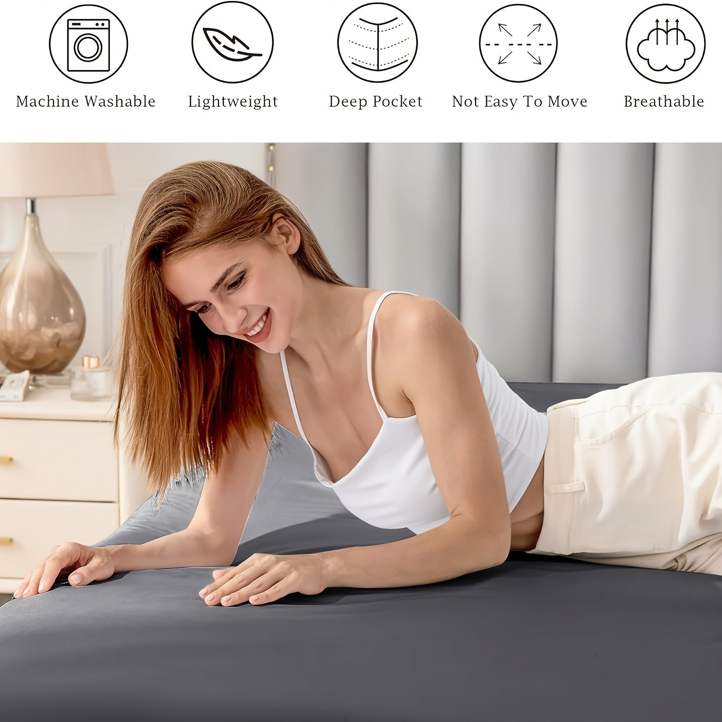 Lenzuolo con angoli elastici 1 pz in jersey di cotone bambù, lenzuolo con angoli elastici in misto cotone jersey, lenzuolo con angoli elastici/coprimaterasso/copriletto con angoli elastici su tutto il perimetro, realizzato in morbido e traspirante materia