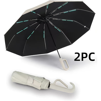Ombrello pieghevole con fibbia completamente automatica, con protezione solare, specifiche 1 e 2 facoltative, adatto sia per uomini che per donne, ombrello da viaggio, con un diametro di 106 cm/41.2 pollici quando è aperto, robusto e durevole, ombrello di
