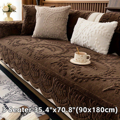 1 Copridivano in Peluche con Stampa Leopardata - Spesso, Caldo, Fintartan, Adatto agli Animali Domestici e Antiscivolo, Protezione per Divano per Soggiorno, Camera da Letto, Ufficio, Adatto a Diverse Dimensioni di Divano, Copridivani per Soggiorno