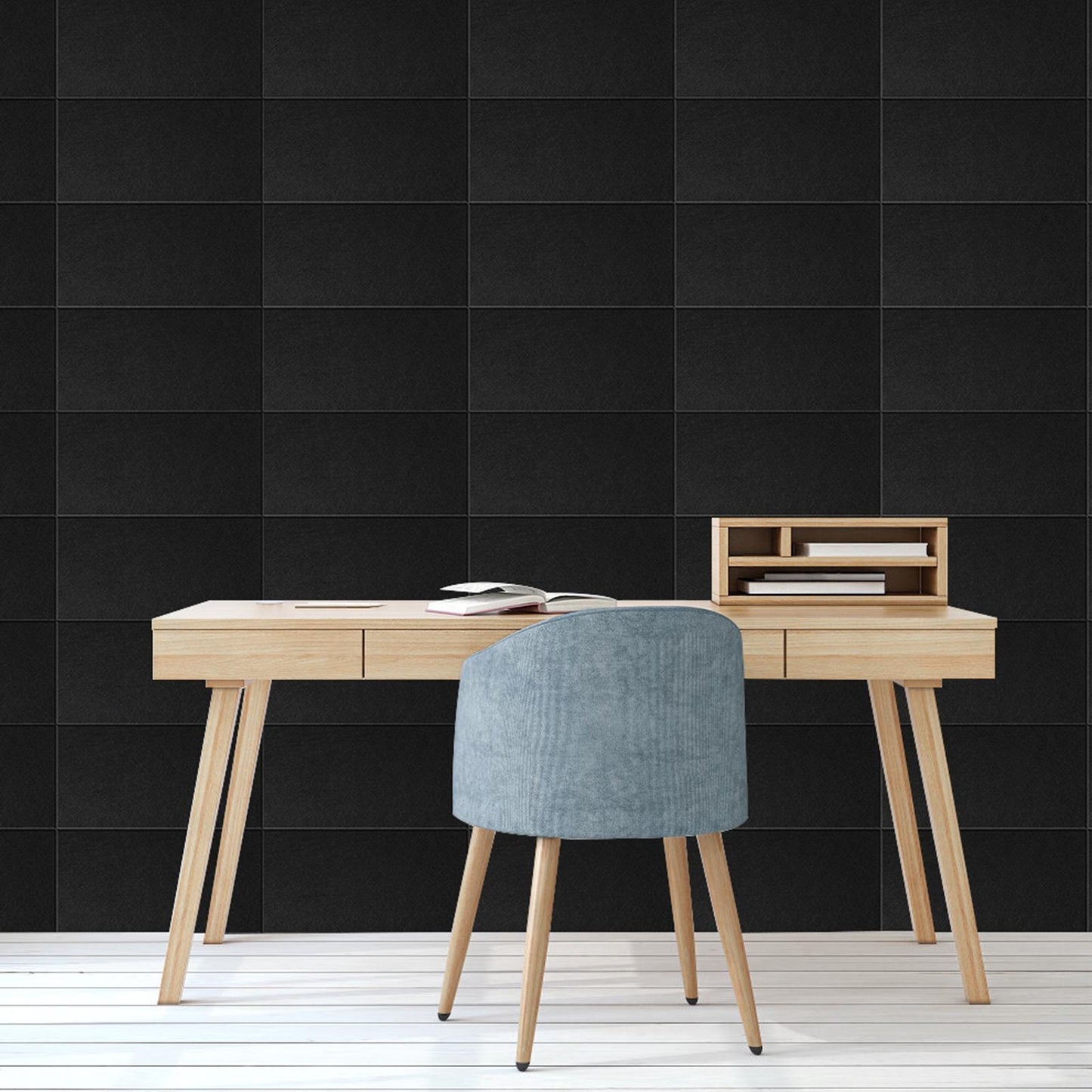 Pannelli acustici autoadesivi da 16 pezzi, pannelli fonoassorbenti autoadesivi, pannelli fonoassorbenti per studio di registrazione, alta densità 400 kg/m³, adatti per studi di registrazione, bar, KTV, 60 cm x 30 cm x 0,9 cm