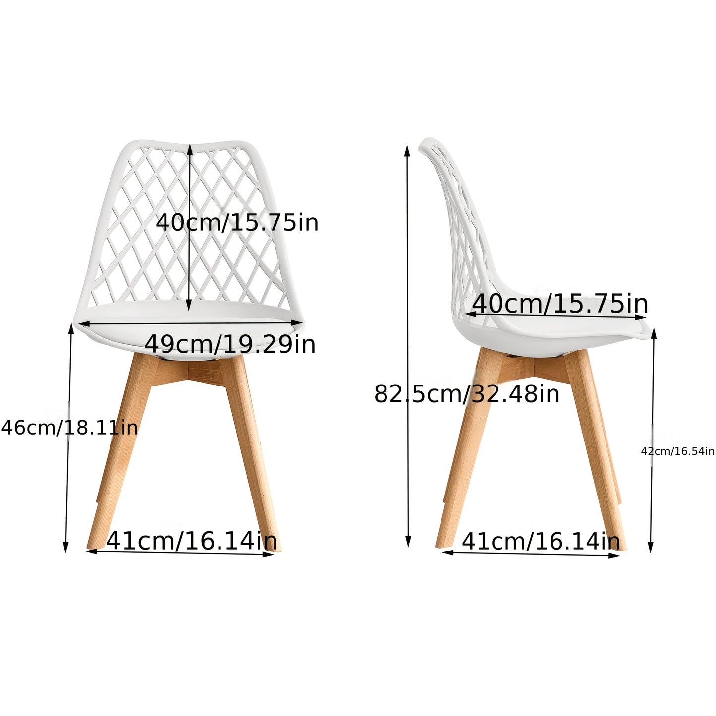 EGOONM Set di 6 Sedie da Pranzo, Sedie da Cucina Scandinate - Design con Schienale a Conchiglia Intagliata, Cuscino in Ecopelle e Gambe in Legno di Faggio