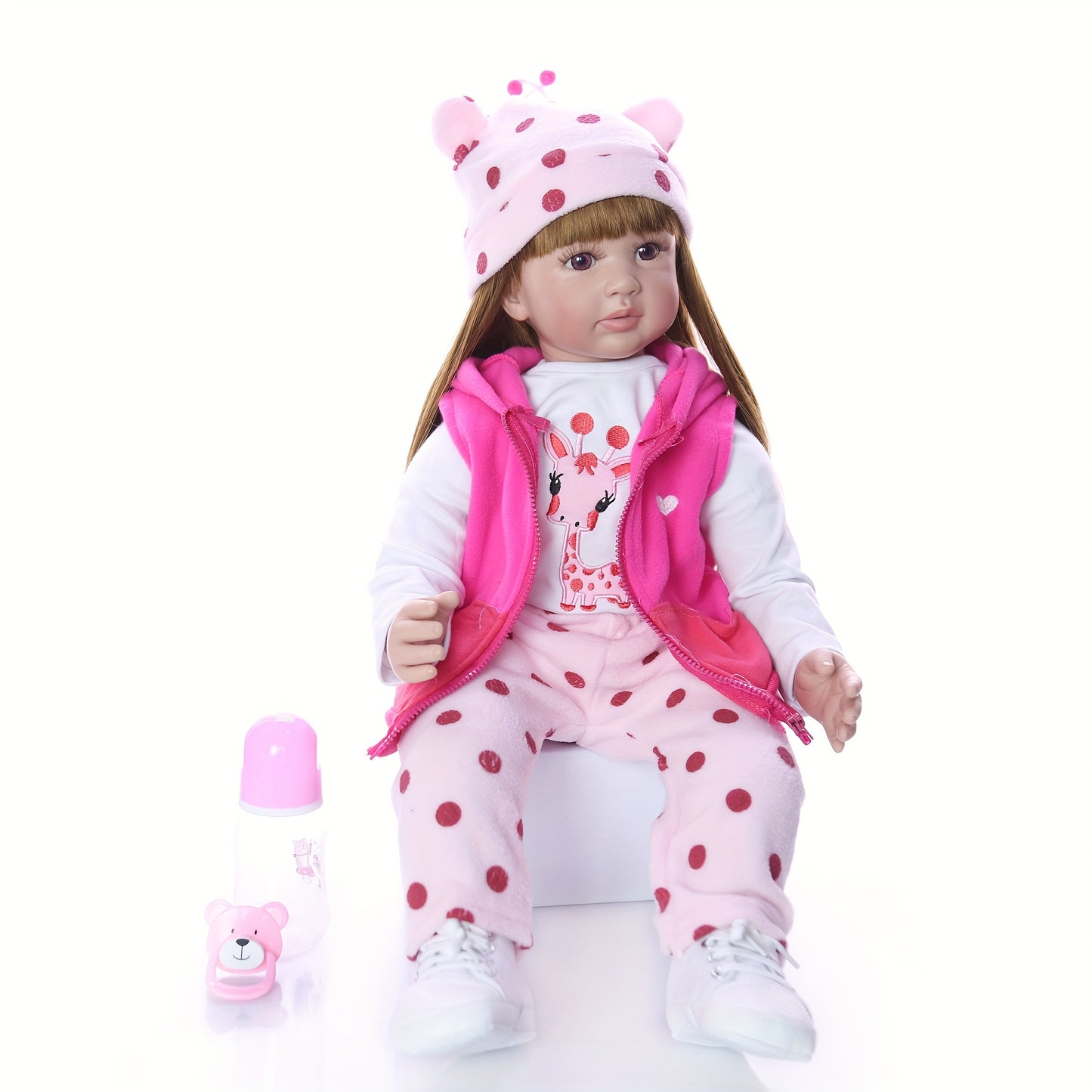 Bambola Rebirth 22 Pollici (55 cm) Bambola Neonata Carina, Assolutamente Realistica, Viene Fornita con Vestiti e Accessori Giocattolo, Adatta a Bambini di Età Superiore