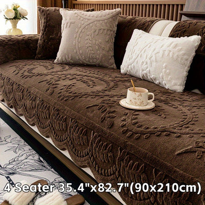 1 Copridivano in Peluche con Stampa Leopardata - Spesso, Caldo, Fintartan, Adatto agli Animali Domestici e Antiscivolo, Protezione per Divano per Soggiorno, Camera da Letto, Ufficio, Adatto a Diverse Dimensioni di Divano, Copridivani per Soggiorno