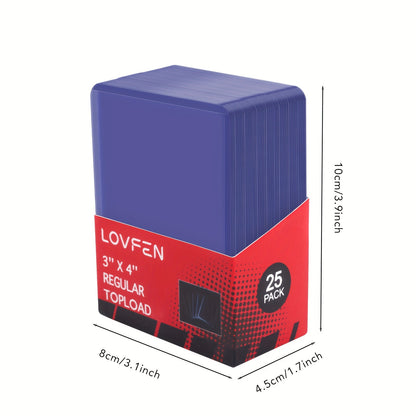 LOVFEN - 35pt Top Load per Carte - Confezione da 500 (20x25 Pacchi) - Misura Standard 7,62x10,16 cm - Proteggi le Tue Carte da Baseball e Sportive con Queste Custodie Protettive in Plastica Trasparente e Rigida