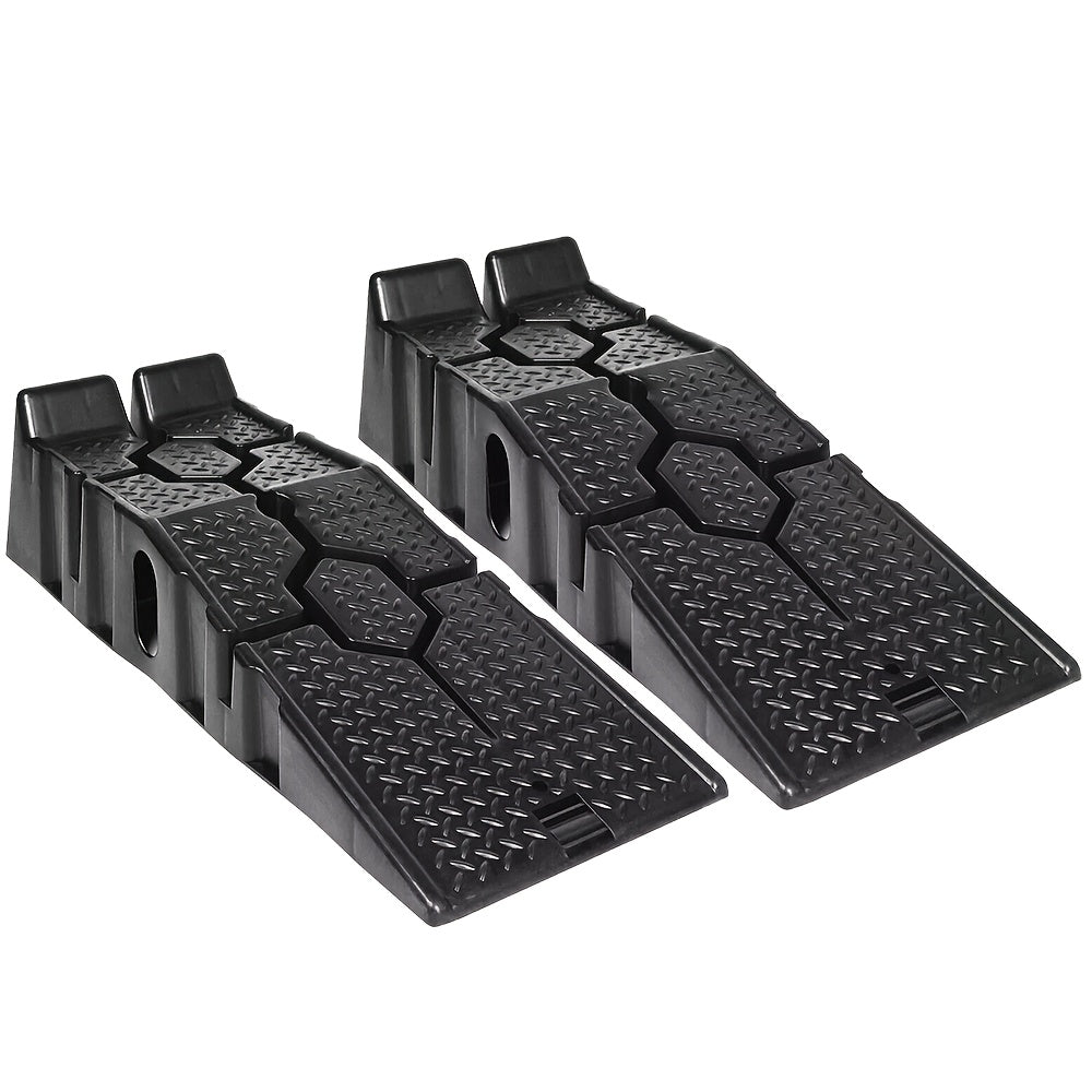 Cuneo per ruota, 2 pz. rampe per pneumatici a 3 livelli, cunei di livellamento a 3 gradini, blocchi di livellamento, rampe di livellamento, sistema stabilizzatore per camper e auto, perfetto per camper, auto, motorhome, veicoli, camion, roulotte, capacità