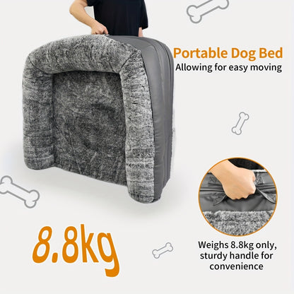 Un lettino grande per cani per persone, adatto per adulti e animali domestici, un gigantesco lettino per pisolino per te, un lettino ortopedico lavabile in finta pelliccia per cani, pieghevole e portatile