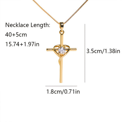 Magazzino Locale, Collana a Croce con Zirconia Dorata in Argento 925 da Donna, Temperamento Elegante, Adatta per l'Uso Quotidiano, Regalo Perfetto per le Feste per Donne per San, Natale, Anniversario, Confezionata in un'Esquisita Confezione Regalo