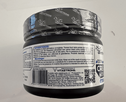 Creatina Monoidrata 3000 mg CreaStrong, Creatina in Polvere Senza Additivi, Creatina Vitastrong 250 g Solubile